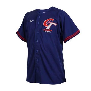MIZUNO 男CT短袖開扣球衣-T恤  台灣製 運動 上衣 休閒