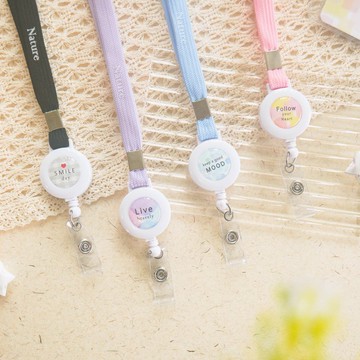 水彩風 - 棉繩證件背帶。JTE-110。通勤.識別