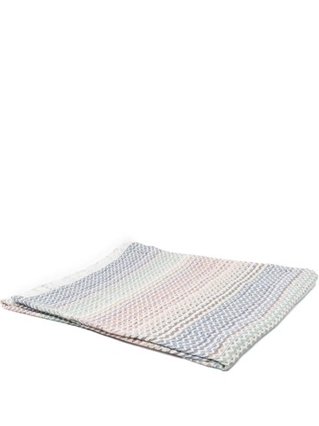 Missoni Home - signature zigzag-pattern throw - unisex - Linen/Flax/Cotton/Polyester - One Size - Blue