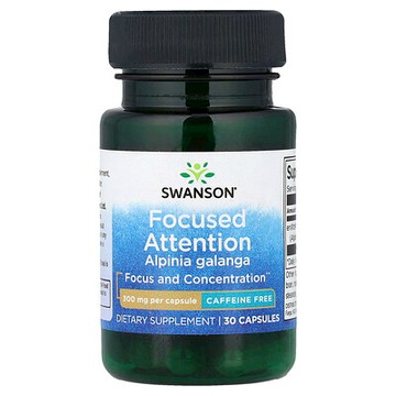 Swanson, 集中注意大高良姜配方，無咖啡萃取，300 毫克，30 粒膠囊