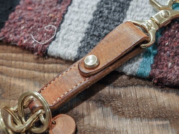 Key Chain 皮革鑰匙圈- 黃棕