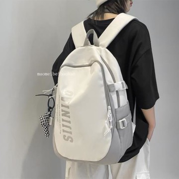 高中生書包女大容量雙肩包2025新款簡約百搭時尚電腦背包男大學生