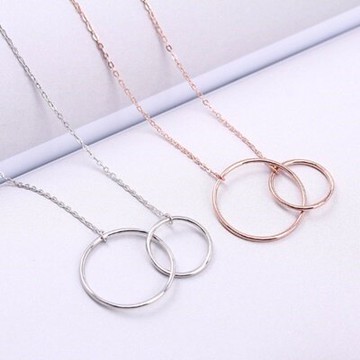 925純銀項鍊 吊墜-日韓簡約大方流行母親節情人節生日禮物女飾品2色73gj72【獨家進口】【米蘭精品】