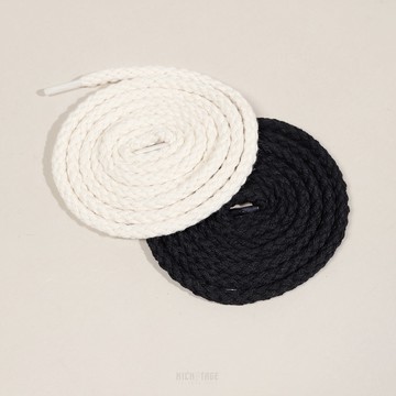 #KEEP COTTON SHOELACE 黑 米 麻花麻繩 編織 鞋帶 120CM 135CM 140CM 160CM