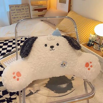 可愛小狗公仔毛絨玩具狗狗玩偶抱枕辦公室椅子腰枕靠墊生日禮物女