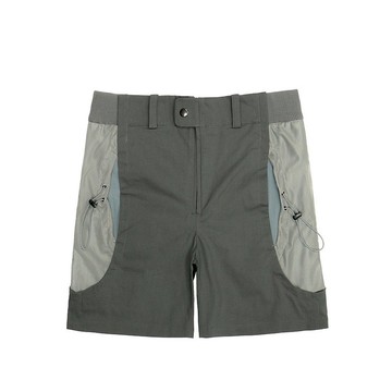 可束口袋短褲-灰