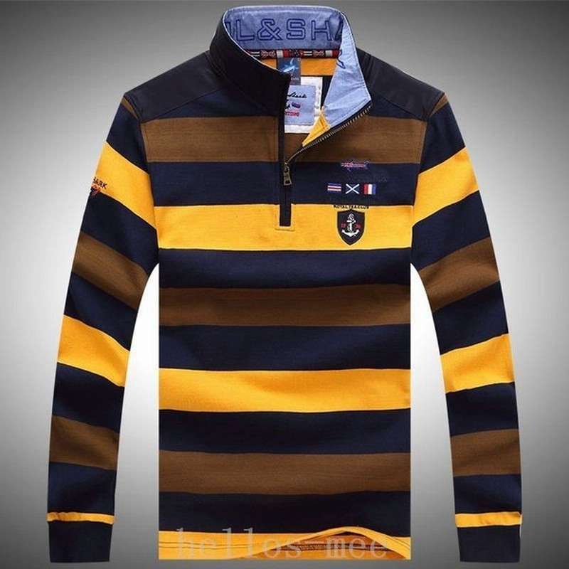 ポロシャツ長袖メンズボーダー柄トップスストレッチ柔らかい通気性よいおしゃれ秋冬 通販 Lineポイント最大0 5 Get Lineショッピング