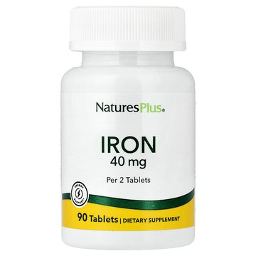 NaturesPlus, 鐵，40 毫克，90 片（每片 20 毫克）