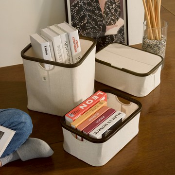 Gudee | FRASA 正方形收納籃 (棉殼白)