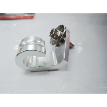 Q3機車精品 JS CNC 鋁合金 後煞線勾 掛勾 後煞車線支架 附6X20m 白鐵螺絲 三代新勁戰 BWS 銀色