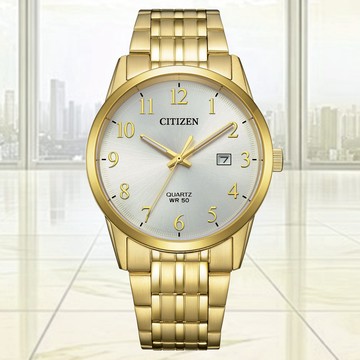 CITIZEN 星辰 GENTS 日系簡約 數字時標 三針 石英錶 BI5009-58A