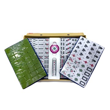 孟宗竹絲加重 33MM 竹絲麻將 墨綠色  1盒