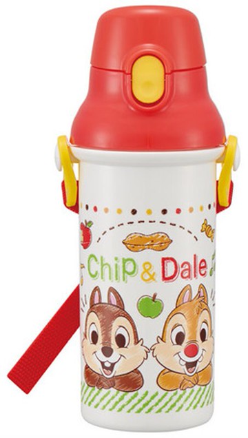 日本製 SKATER 迪士尼 奇奇蒂蒂直飲式背帶兒童水壺 480ml＊夏日微風＊｜夏日微風↘限時下殺