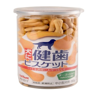 【4入組】Pet Best犬用健齒餅干(3款) 160g