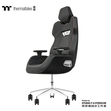 Thermaltake 曜越 幻銀 ARGENT E700真皮電競椅 風暴黑 由保時捷設計工作室設計 公司貨 保固2年