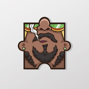 no.38/PUZZLE MAN/車貼、軟磁 SunBrother孫氏兄弟 防水貼紙 車貼貼紙 軟性磁貼