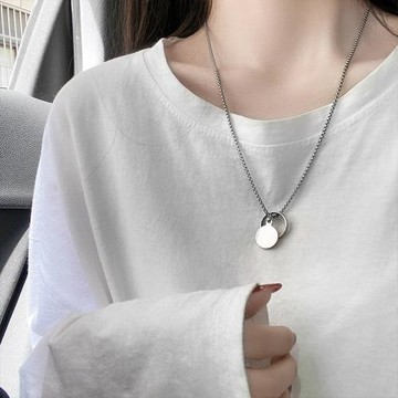 王一博同款戒指項鏈新款女夏 男ins嘻哈情侶衛衣鏈裝飾配飾毛衣鏈