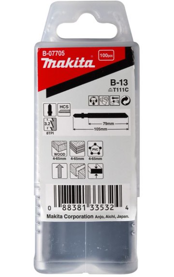 MAKITA 牧田 B-07705 B-13 線鋸片 100片 高碳鋼 木材 塑料 日本製
