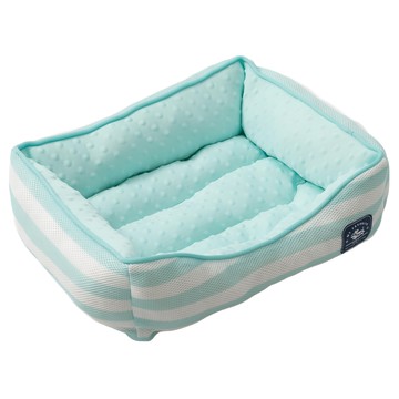 Dogfeet DF 涼感透氣方形床  S(50 x 40 x 15cm)  條紋藍  1個