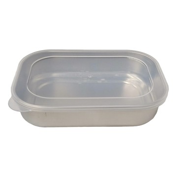 SHIMOMURA 下村 不鏽鋼可堆疊保存盒 淺型  15.3 x 10.6 x 3.6cm 470ml 110g  2個