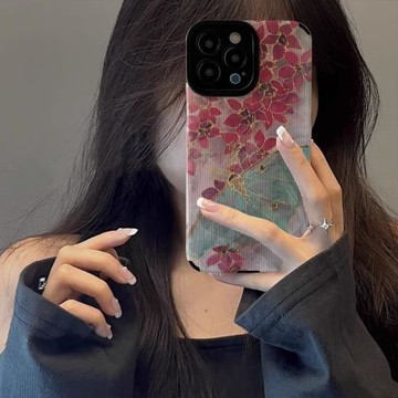 透明蜻蜓花朵適用蘋果16手機殼iPhone15promax新款14pro女款14plus高級感13硅膠全包防摔12個性創意11小眾套