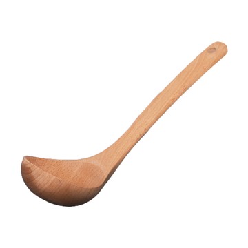FAmILyLIFE 生活 日式櫸木不沾鍋專用湯勺  27 x 7.7cm  原木色  1支
