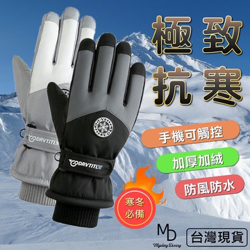 【急速出貨】機車防風手套 滑雪手套 騎車專用 防水防雨防寒保暖 可螢幕觸控 內舖絨 男女兒童通用