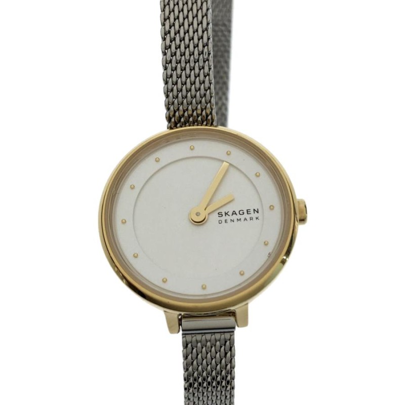 SKAGEN◇SKAGEN/スカーゲン/クォーツ腕時計/アナログ/--/ホワイト/シルバー/SKW3042 | LINEショッピング