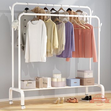 晾衣桿室內折疊衣服落地臥室家用曬衣架收納架