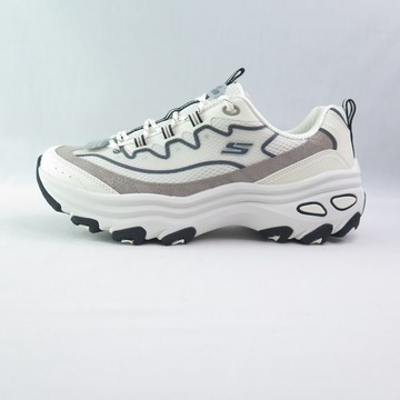 SKECHERS 180399WBK 女戶外越野系列 D LITES MAX 老爹鞋 厚底 白