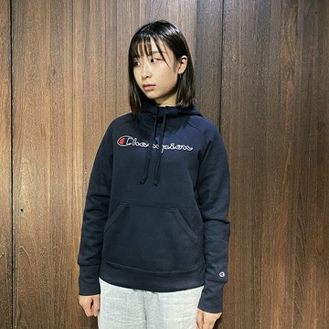 美國百分百【全新真品】Champion 連帽上衣 棉質 冠軍 帽T 休閒 長袖 logo 深藍/紫紅 BF26