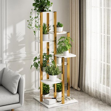 臺灣台灣出貨輕奢花架客廳室內裝飾架陽臺簡約置物架綠蘿架子落地式多層花盆架  露天市集  全臺最大的網路購物市集