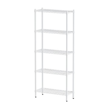 【Y HOUSE】76x30x180公分 輕型五層鐵架 鐵力士架 層架-烤漆白