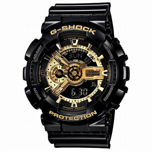 BABY-G デジタル腕時計 ゴールド/ブラック カシオGショック黒金 アナログ・デジタル腕時計 GA-110GB-1AJF