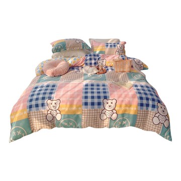 南極人磨毛四件套純棉100全棉床上用品春秋加厚被套宿舍單人床單4