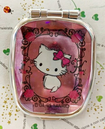 【震撼精品百貨】寵物貓 Charmmy Kitty 三麗鷗 寵物貓可黏式雙面鏡-皇冠#21835 震撼日式精品百貨