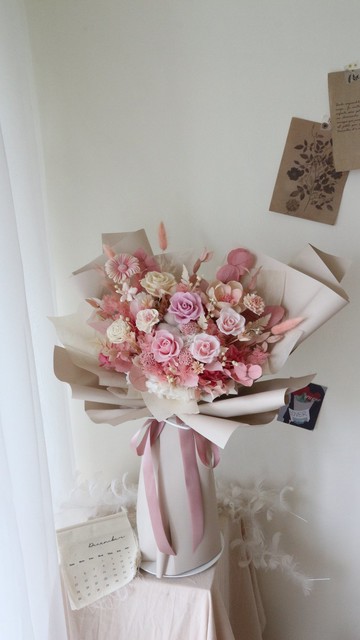 【訂製花束】玫瑰大花束 永生玫瑰 畢業禮物 乾燥花 畢業季