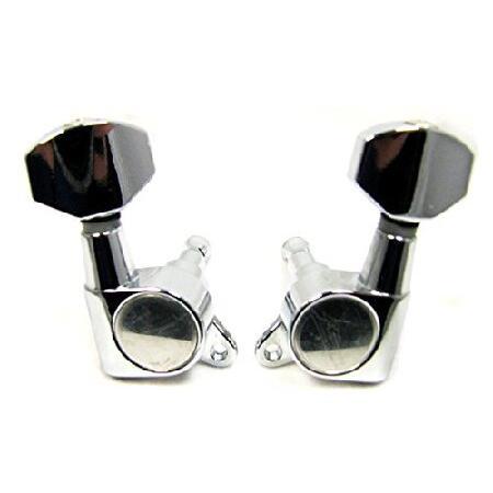 Chrome Sealed-Gear Tuners for 3-String Cigar Box Guitars Right  Left