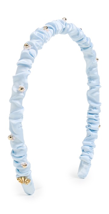 Lele Sadoughi Jessie Flower Headband Powder Blue One Size