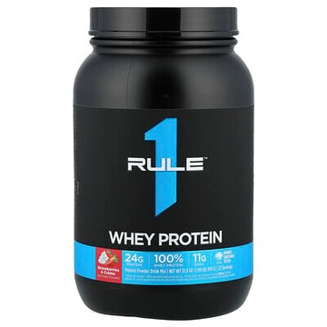Rule One Proteins, 混合乳清，蛋白質粉混合飲品，草莓奶油味，1.96 磅（891 克）