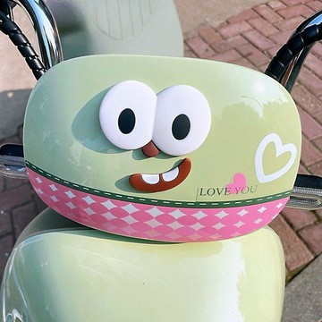 💖機車裝飾💖電動車可愛大眼睛笑臉車貼3D立體改裝飾品個性創意搞怪表情摩托車 機車裝飾 機車飾品 機車裝飾品 腳踏車裝