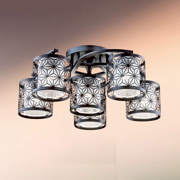 E27鄉村風半吸頂五燈 B20-13-63502