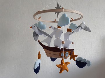 移動式嬰兒房裝飾嬰兒床、海洋移動式、嬰兒淋浴禮物、新生兒禮物