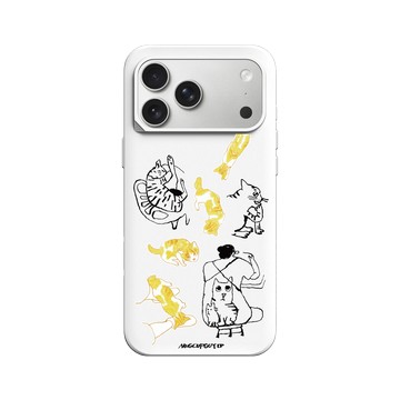 iPhone 17 Pro Max SolidX 白 - MUG CUP GUY - 貓咪