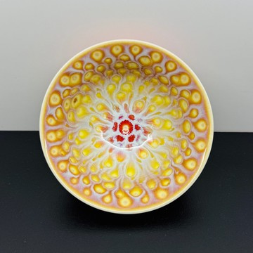 孔雀開屏飲杯 90ml 邱毓寧 鶯歌燒 A3-16