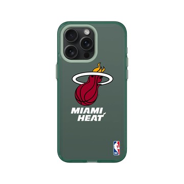 iPhone 15 Pro Max Clear 憂墨綠 - NBA - Logo-邁阿密熱火 Miami Heat - Light