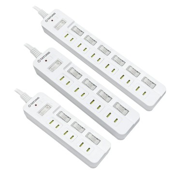【TATUNG大同】2P電源延長線(EN2)｜2插頭 可調方向插頭 獨立開關 1.8M  2.7M