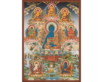 八大藥師佛唐卡－療癒本尊全集