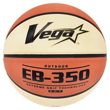 台灣 Vega EB350 系列6號橡膠籃球 米色/澄色  OBR-654BO  6號  1顆