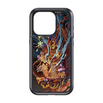 Slimax 膜潮文創 四靈 朱雀 x imos 防摔手機殼 膜料包膜獨家款 iPhone 15 / Plus / Pro / Pro Max (SD003)